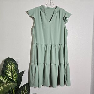 Elegant Green Women's Dress